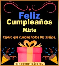 GIF Mensaje de cumpleaños Mirta